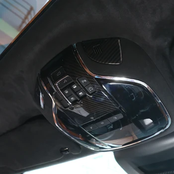 Carbon Fiber ABS Plast Predné Svetla na Čítanie, Čítanie Kryt Výbava Samolepky Príslušenstvo Pre Maserati Levante Quattroporte 2017