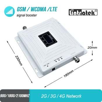 Signál celulárnej siete Booster 2G GSM 900 3G WCDMA 2100, LTE 1800 Tri Band, UMTS Repeater Mobilný Telefón 4G Zosilňovač pre Domáce Kancelárske Použitie