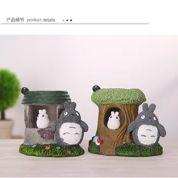Anime film Tonari no Totoro Tvorivé živice držiak na pero Stôl dekorácie Akcie Obrázok Živice Zberateľskú Model Hračky Poľa 10 cm N725