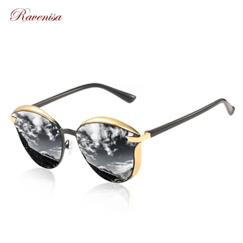 Ravenisa Luxusné Polarizované slnečné Okuliare Ženy Kolo Slnko glassess Dámy lunette de soleil femme