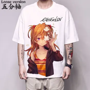 Anime Evangelion Cosplay Kostýmy Ayanami Rei Asuka Langley Soryu Ženy, Polovičný Rukáv Biela Tlač Tshirts Kostýmy Pre Mužov CS317