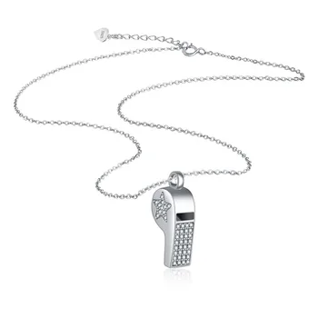 Náhrdelník reťazca pre ženy Vintage osobné whistle prívesok reťazca Žena 925 sterling silver náhrdelník Chocker lady šperky