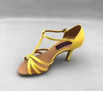 Hot Predaj fashional sála latinské tanečné topánky salsa & tango topánky lacné tanečné topánky žltej farby 6256Y