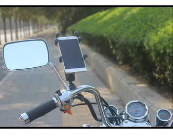 Univerzálne Nastaviteľné Motorové Telefón Držiak na Motocykel Spätné Zrkadlo Riadidlá Montáž Stojana Podporu Pre iphone Chytrý Mobilný Telefón