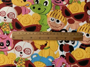 90*143cm cartoon dinosaura Plátno tkaniny bavlnené tkaniny pre Tkanivo taška Deti HOBBY ručné Záruka aktovka záclony klobúk