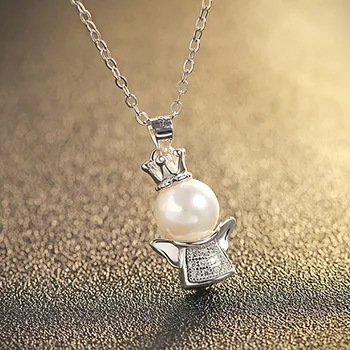 JoiasHome 925 sterling silver prívesok tvorivé pearl a osobnosť prívesok anjel žena jemné šperky svadobný dar