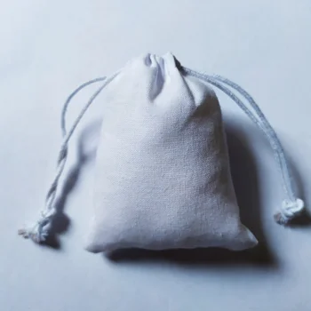 100ks/veľa doprava zadarmo vlastné bavlna šnúrkou taška bavlnená tkanina headset šperky Trinket zber taška
