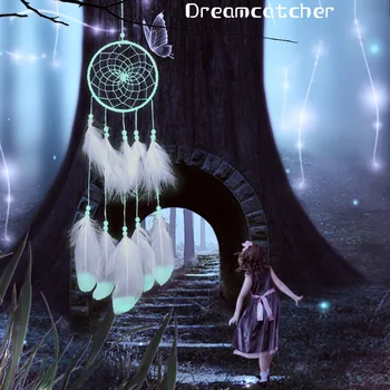 Svetelný dream catcher strom života fluorescenčné dream catcher krytý ručné prívesok prívesok valentína darček