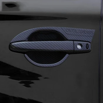 Auto rukoväť dekoratívne rám pre Mitsubishi Outlander 2013-2019 dverí rukoväť kryt chrome výbava príslušenstvo uhlíkových vlákien