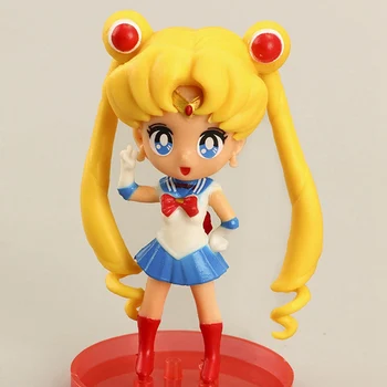 5 ks/Set Sailor Moon Údaje Tsukino Usagi Námorník Anime PVC Model Bábiky Hračky Kreatívny Zber Darček Pre Deti