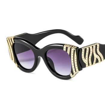 Trendy Osobnosti Kovové Námestie Slnečné Okuliare Ženy 2020 Luxusné Značky Dizajnér Retro Veľké Rámom Slnečné Okuliare Mužov Cat Eye Odtiene