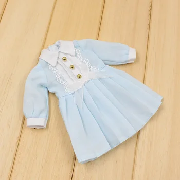 ĽADOVÉ DBS Blyth bábika ľadovej licca šaty šaty modré, ružové šaty s dlhými rukávmi Jeseň šaty