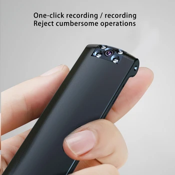 Hlas Fotoaparát, 1080P Bezdrôtový Otáčanie 180 ° Záznamník, Mini Prenosné Infračervené Kamery Klip Nahrávač