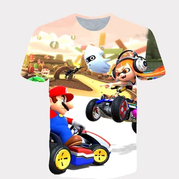 Chlapci Cartoon 3D tlač Mario t shirt Deti Čierne Tričko Funny T-Shirts pre Dievčatá Dieťa T-Shirt Deti Oblečenie 2020 Tee Topy