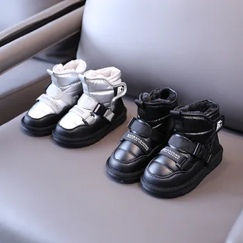 Detská obuv zimná 2020 nové detské čižmy plus velvet zahusťovanie chlapci a dievčatá bavlna topánky nepremokavé non-slip wa