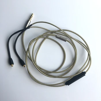 Upgrade Strieborné Pozlátené Audio Kábel S diaľkovým mic Pre Pioneer DJE-1500 DJE-2000 SE-CH5T SE-CH5B SE-CH9T slúchadlá