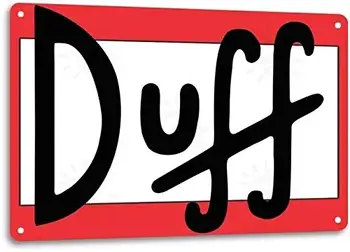 Pivo Duff Logo Retro Cartoon Simpson Stenu Bar Muž Jaskyňa Dekor Kovov Cín Prihlásiť TIN Prihlásiť 7.8X11.8 PALEC