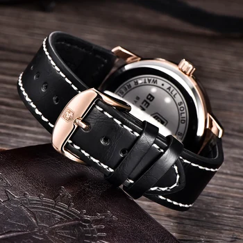 2018 Muži Hodinky BENYAR Značky Luxusné Bežné Vojenské Quartz Športové Náramkové hodinky Kožený Remienok Muž Hodiny Hodinky Relogio Masculino