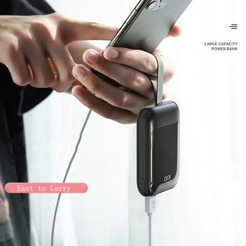 Univerzálny Napájací Banka 10000mAh Mini Poverbank Pre iPhone 11 Xiao Samsung S9 S20 Powerbank s Digitálne Napájanie Displej 10000 mAh