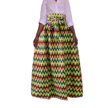 2019 zip Sexy ženy dlho afriky maxi sukne vytlačené Tradičné afrike štýl lady voľné sukne ženy plus veľkosť M-5XL