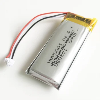 3,7 V 1000mAh lítium-polymérová Lipo Nabíjateľná batéria 102050 JST 1.0 mm 3pin konektor pre domácnosť, káblové, mikrofón audio počítač