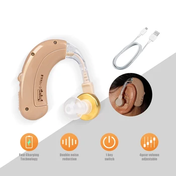 USB Nabíjateľné sluchadla Mini Digital Neviditeľné Zvukové Zosilňovače Bezdrôtový Ucho Pomôcky Pre Starostlivosti o Starších ľudí Hluchí Počuť Pomoci