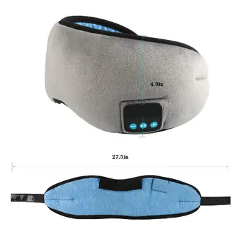 Spánok Slúchadlá Bluetooth 5.0 Spánku Maska Bezdrôtový Spánku Očná Maska Handsfree Slúchadlá Cestovné Očný Tieň s Vstavané Reproduktory, Mikrofón