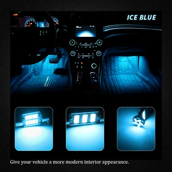 Wolflamp 14Pcs Ice Blue Canbus LED Interiér Auta Svetlá Pre 2010-2013 Lexus RX350 RX450h Mapu Svetlo Dome na Čítanie špz Žiarovky