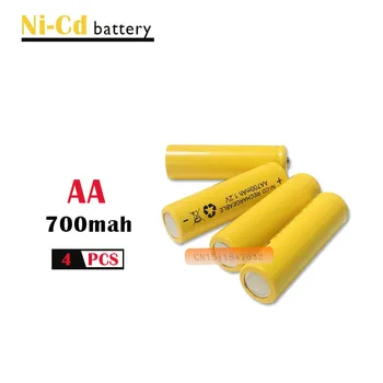 4 x AA 700mAh 1.2 V Quanlity Nabíjateľné Batérie NI-CD 1.2 V Nabíjateľná 2A Batérie Baterias Bateria Batérie 500 Krát