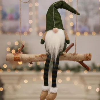 2019 švédsky Figúrky, Vianočné Dekorácie Dovolenku Darčeky Sedí dlho-legged Christmas Elf Fľaša Decoretion Nastaviť 50*11 cm