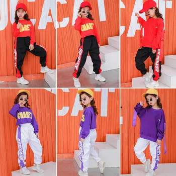 Deti oblečenie dievčatá Nastaviť 2019 8 až 12 Rokov, hip hop tanečné kostýmy deti jazz roztlieskavačky kostým deti tepláková súprava pre dievča 140 130