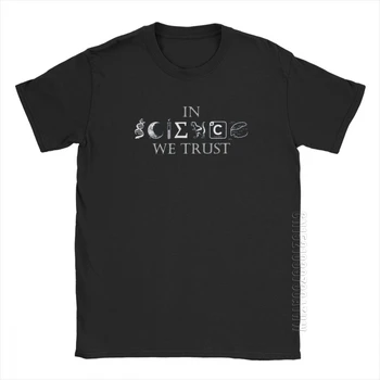 A pre mužov V oblasti Vedy veríme, T Košele Prírodovedné Matematika Fyzika Chémia Vtipné Tričko Posádky Krku, Krátke Rukáv Topy Čistej Bavlny Tees