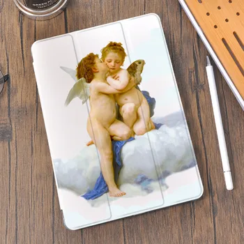 Roztomilý Anjel Na Vzduchu 4 iPad Pro 2020 Vzduchu 2 Prípad S Držiak na Pero 8. Generácie 7. 12.9 Pro 2018 Mini 4 5 Silikónový Kryt pre 10.5