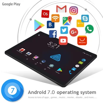 10 Palcové Originál 3G Hovoru 2G+32 G Android 7.0 štvorjadrový Tablet pc 32GB ROM, WiFi, GPS, FM Bluetooth Tablet