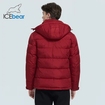 ICEbear 2020 zimné nové príležitostné a módne pánske bavlna-čalúnená bunda teplá a vetru mužov kabát značky oblečenia MWD20940D