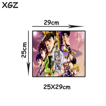 XGZ Klasické Japonské Anime Ružová Vlastné Veľké Podložku pod Myš, Čierna Zámok Okraji radu jojo je Bizarné Dobrodružstvo Počítač, písací Stôl Mat Non-slip Xxl