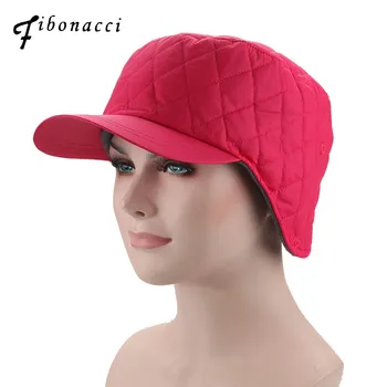 Fibonacciho 2018 Nové pánske dámske zimné klobúk vetru windbreaker textílie teplé ochranu sluchu plus velvet hrubé baseball cap