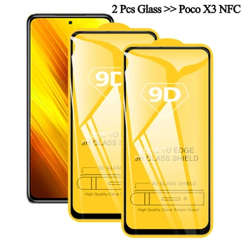 2 Ks pre Poco X3 NFC Tvrdeného Skla Ochrany Redmi 9C 9A Poznámka 9S Xiao Redmi Note9 9Pro Screen Protector Pocophone X3 Sklo