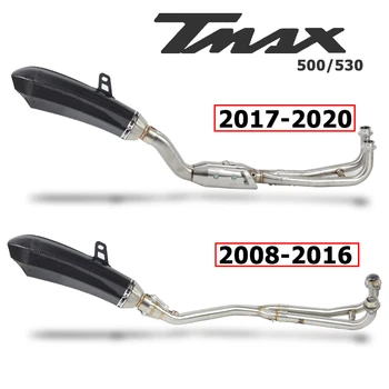 T-MAX 500/530 Slip-on Motocykel Výfukových Hlavičky Uniknúť Koleno Nadol Prednej strane Rúry s DB Vrah pre Yamaha Tmax 500 530 2008-2019