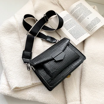 Nový štýl mini kabelka dámska móda malá taška jednoduchý štýl taška cez rameno retro široký ramenný popruh, program messenger taška peňaženky