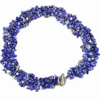 Prírodný Kameň Agat Korálky Náhrdelník Pre Ženy Čipy Štrku momenty Lapis Lazuli Jades Tigrie Oči Turmalín Šperky 18-palcové B3390