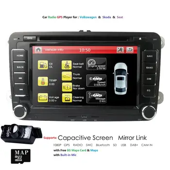 Auto dvd prehrávač 7 palcový WIN CE rádio stereo GPS navigácia pre VW Passat CC Golf 5 6 Cabriolet Tiguan Jetta, Polo Sedan Bora, Sharan