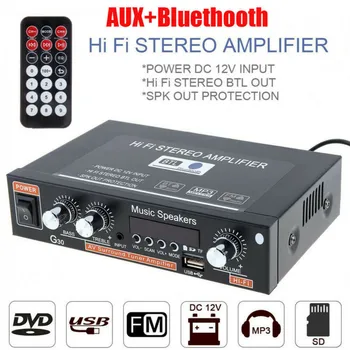 G30 Digitálny Home Zosilňovač Bluetooth, Hifi Stereo Subwoofer, Hudobný Prehrávač, Podpora Fm Tf Aux 2 Kanál S Diaľkovým Ovládaním