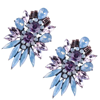 Nový Kvalitný Dizajn Značky Jednoduché Náušnice, Módne Ženy Vyhlásenie Strany Šperky Kúzlo Geometrické Kvety Crystal Stud Náušnice
