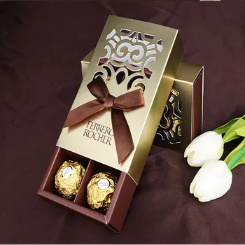 Nové Svadobné Zdvorilosti a Darčekovej krabičke Baby Sprcha Candy Boxy Strany Darčekové Krabice Ferrero Rocher Čokolády Box Sladké Darčeky, Tašky Dodávky