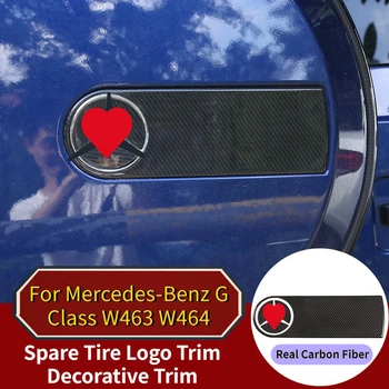 Pre Mercedes-Benz G Triedy W463 W464 G500 2004-2020 Reálne Uhlíkových Vlákien Náhradné Pneumatiky Logo Výbava Dekoratívne Výbava Auto Príslušenstvo
