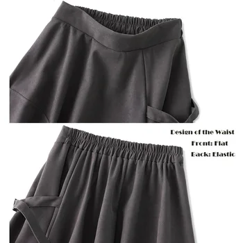 Treutoyeu Sexy Čierne Goth Sukne s Vrecku Vintage Vysoký Pás Obväz Dlhé Sukne pre Ženy, Školské Dievča 2020 Módne Jupe Femme