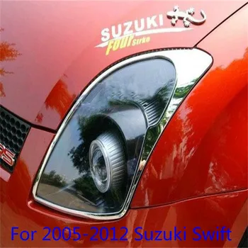 ABS Chrome Predné Zadný Kufor predné svetlo zadné Svetlo Lampy Kryt Výbava Styling Obloha Rámu Tvarovanie Pre 2005-2012 Suzuki Swift