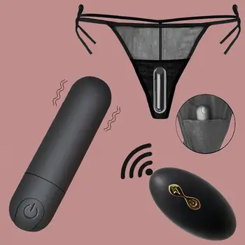 Vibračné Nohavičky 10 Rýchlosť Bezdrôtového Diaľkového Ovládania Nabíjateľná Bullet Vibrátor Popruh na Bielizeň Vibrátor sexuálnu Hračku pre Ženy