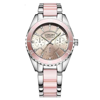 Dámske hodinky 2019 luxusné značky LONGBO Pozerať na Ženy, Keramiky A Zliatin Dámske hodinky Náramok dámske náramkové hodinky lady Hodiny darček